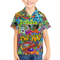 Hip Hop Graffiti Art Family Matching Summer Maxi Dress and Hawaiian Shirt Black Power - Wonder Print Shop