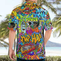 Hip Hop Graffiti Art Hawaiian Shirt Black Power - Wonder Print Shop