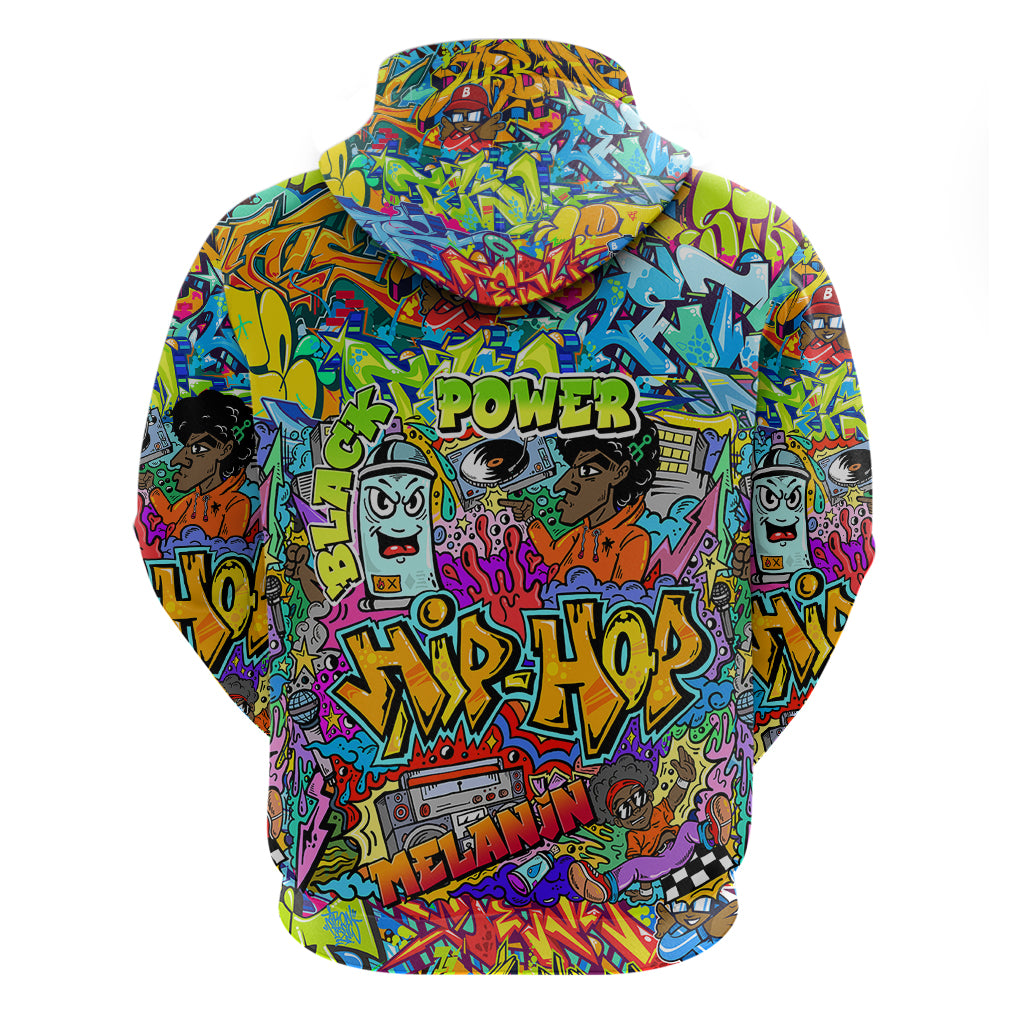 Hip Hop Graffiti Art Hoodie Black Power - Wonder Print Shop