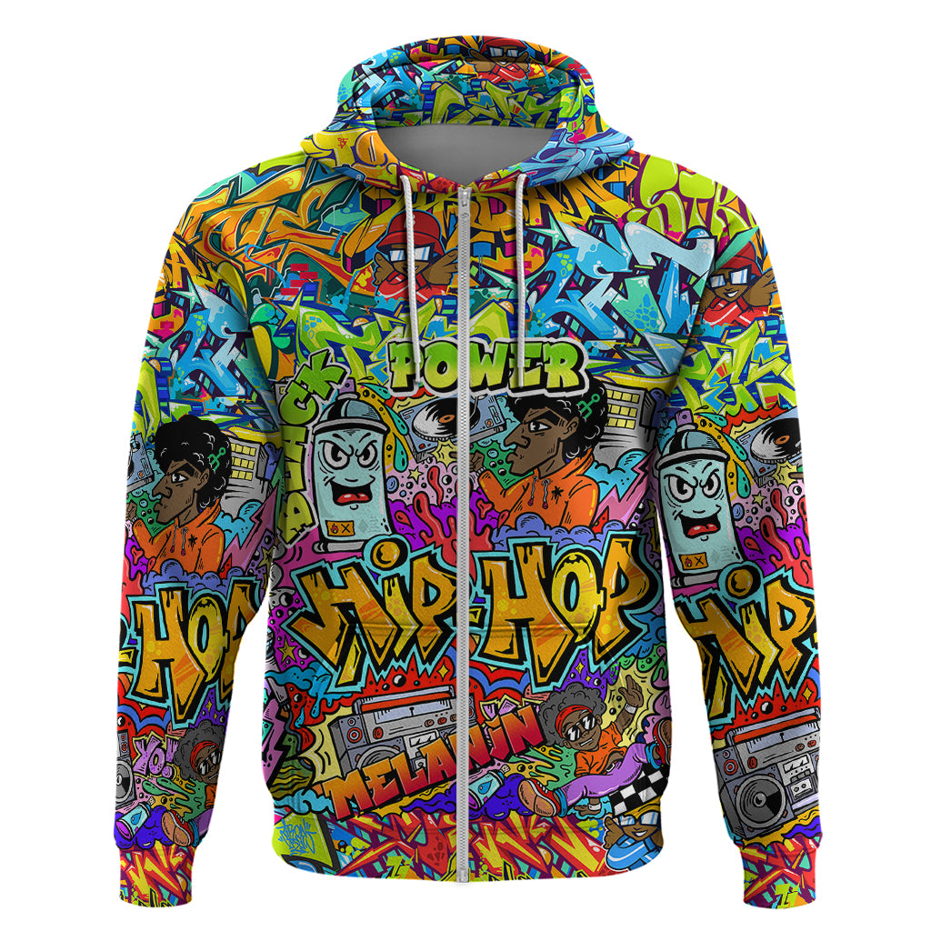 Hip Hop Graffiti Art Hoodie Black Power - Wonder Print Shop