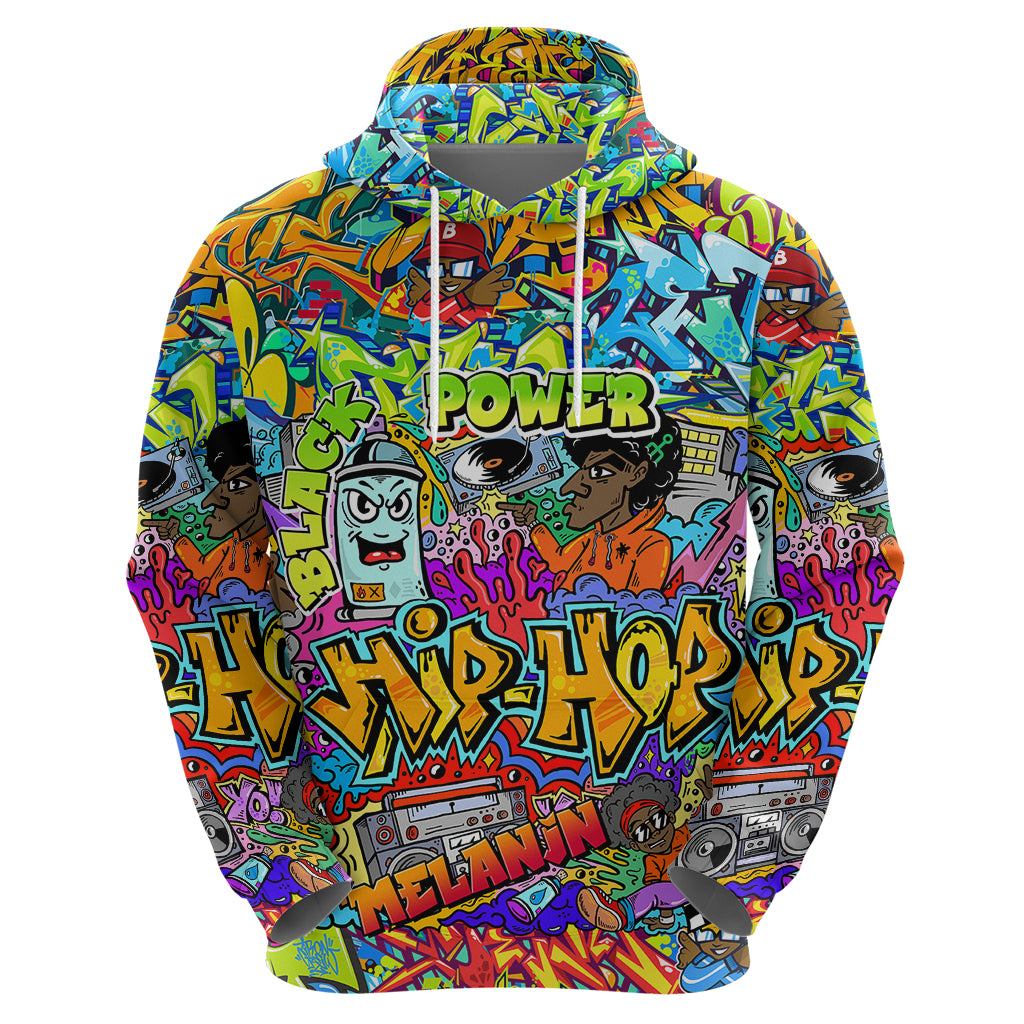 Hip Hop Graffiti Art Hoodie Black Power - Wonder Print Shop