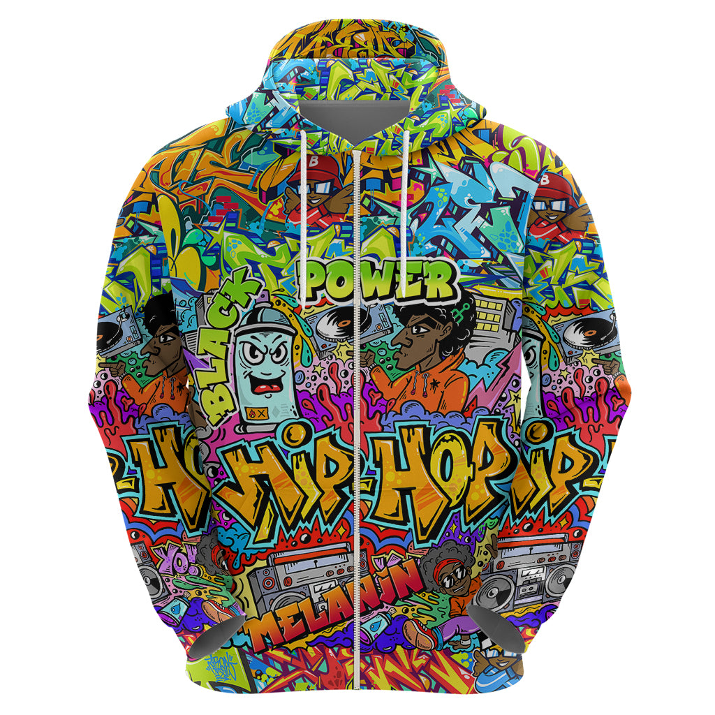 Hip Hop Graffiti Art Hoodie Black Power - Wonder Print Shop