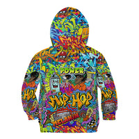 Hip Hop Graffiti Art Kid Hoodie Black Power - Wonder Print Shop
