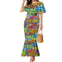 Hip Hop Graffiti Art Mermaid Dress Black Power - Wonder Print Shop