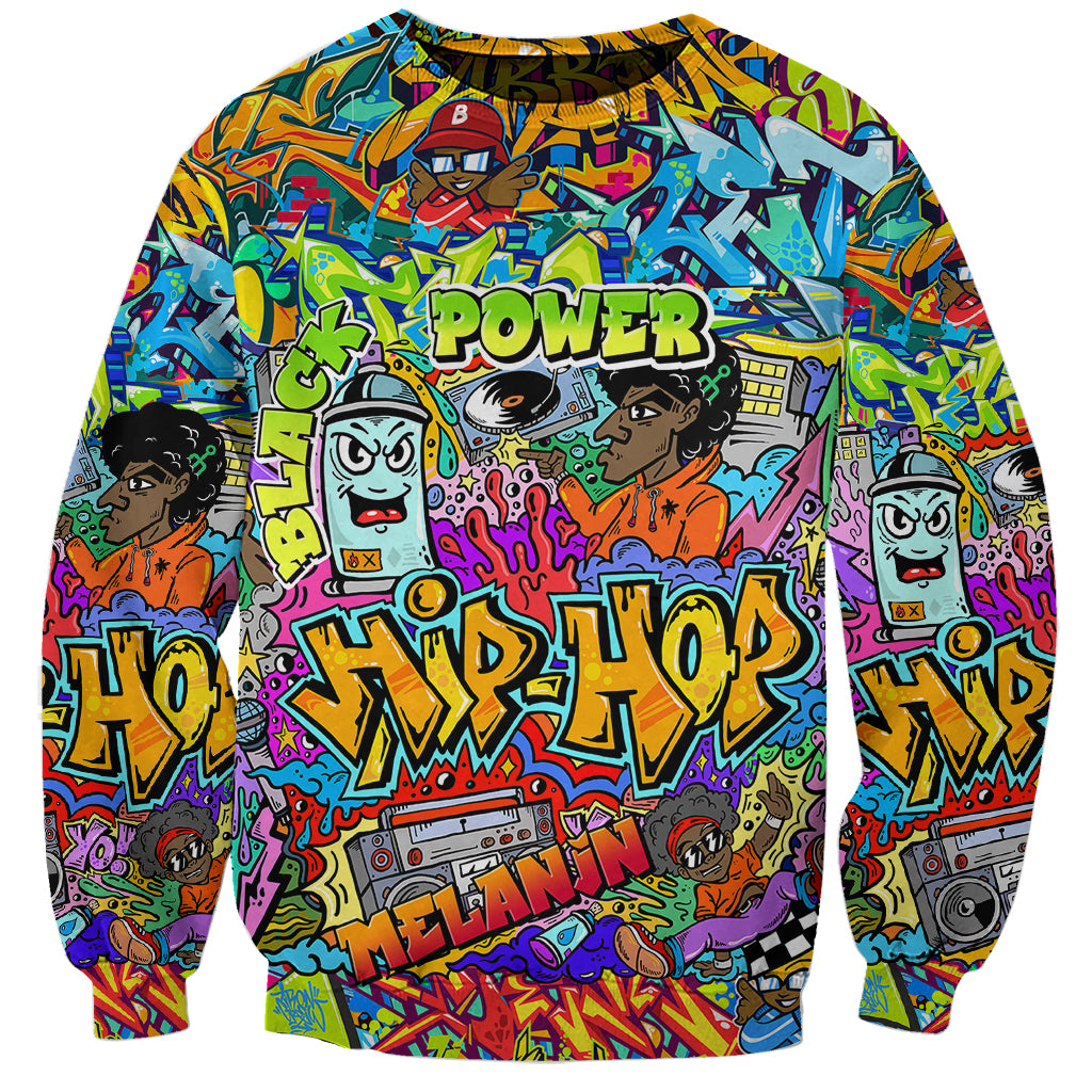 Hip Hop Graffiti Art Sweatshirt Black Power - Wonder Print Shop