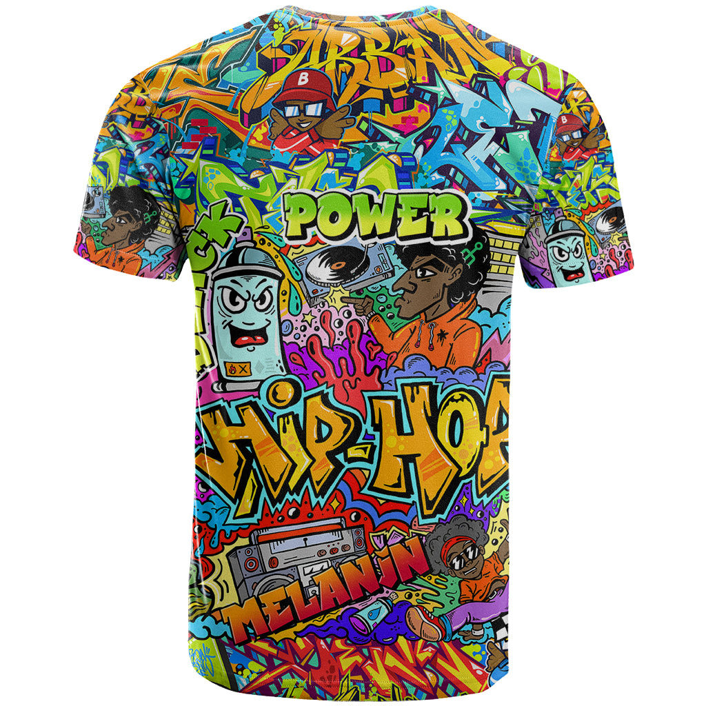 Hip Hop Graffiti Art T Shirt Black Power - Wonder Print Shop