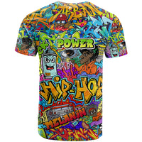 Hip Hop Graffiti Art T Shirt Black Power - Wonder Print Shop