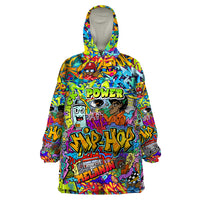 Hip Hop Graffiti Art Wearable Blanket Hoodie Black Power - Wonder Print Shop