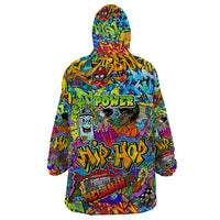 Hip Hop Graffiti Art Wearable Blanket Hoodie Black Power - Wonder Print Shop