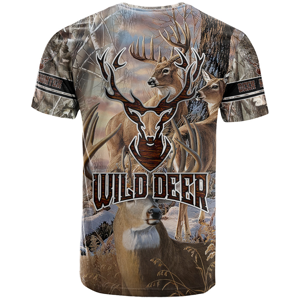 Wild Deer Hunting T Shirt Realtree Buck and Doe - Wonder Print Shop