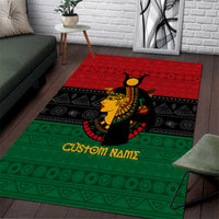 Personalized Queen In Pan-African Colors Area Rug Egyptian Beautiful Goddess - Wonder Print Shop