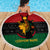 Personalized Queen In Pan-African Colors Beach Blanket Egyptian Beautiful Goddess - Wonder Print Shop
