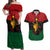 Personalized Queen In Pan-African Colors Couples Matching Off Shoulder Maxi Dress and Hawaiian Shirt Egyptian Beautiful Goddess - Wonder Print Shop