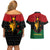 Personalized Queen In Pan-African Colors Couples Matching Off Shoulder Short Dress and Hawaiian Shirt Egyptian Beautiful Goddess