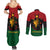 Personalized Queen In Pan-African Colors Couples Matching Summer Maxi Dress and Long Sleeve Button Shirt Egyptian Beautiful Goddess - Wonder Print Shop