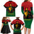 Personalized Queen In Pan-African Colors Family Matching Long Sleeve Bodycon Dress and Hawaiian Shirt Egyptian Beautiful Goddess