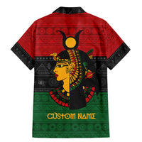 Personalized Queen In Pan-African Colors Family Matching Mermaid Dress and Hawaiian Shirt Egyptian Beautiful Goddess - Wonder Print Shop