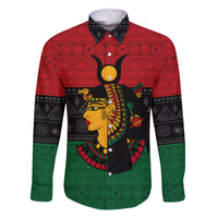 Personalized Queen In Pan-African Colors Family Matching Mermaid Dress and Hawaiian Shirt Egyptian Beautiful Goddess - Wonder Print Shop