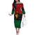 Personalized Queen In Pan-African Colors Family Matching Off The Shoulder Long Sleeve Dress and Hawaiian Shirt Egyptian Beautiful Goddess