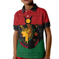 Personalized Queen In Pan-African Colors Kid Polo Shirt Egyptian Beautiful Goddess - Wonder Print Shop