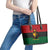 Personalized Queen In Pan-African Colors Leather Tote Bag Egyptian Beautiful Goddess - Wonder Print Shop