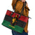 Personalized Queen In Pan-African Colors Leather Tote Bag Egyptian Beautiful Goddess - Wonder Print Shop