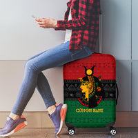 Personalized Queen In Pan-African Colors Luggage Cover Egyptian Beautiful Goddess - Wonder Print Shop