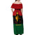 Personalized Queen In Pan-African Colors Off Shoulder Maxi Dress Egyptian Beautiful Goddess - Wonder Print Shop