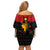Personalized Queen In Pan-African Colors Off Shoulder Short Dress Egyptian Beautiful Goddess
