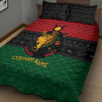 Personalized Queen In Pan-African Colors Quilt Bed Set Egyptian Beautiful Goddess - Wonder Print Shop