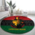 Personalized Queen In Pan-African Colors Round Carpet Egyptian Beautiful Goddess