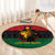 Personalized Queen In Pan-African Colors Round Carpet Egyptian Beautiful Goddess