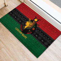 Personalized Queen In Pan-African Colors Rubber Doormat Egyptian Beautiful Goddess - Wonder Print Shop