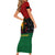 Personalized Queen In Pan-African Colors Short Sleeve Bodycon Dress Egyptian Beautiful Goddess - Wonder Print Shop