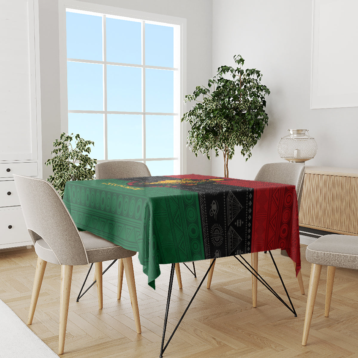 Personalized Queen In Pan-African Colors Tablecloth Egyptian Beautiful Goddess - Wonder Print Shop