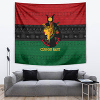 Personalized Queen In Pan-African Colors Tapestry Egyptian Beautiful Goddess - Wonder Print Shop