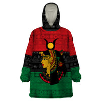 Personalized Queen In Pan-African Colors Wearable Blanket Hoodie Egyptian Beautiful Goddess - Wonder Print Shop