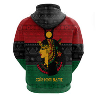 Personalized Queen In Pan-African Colors Zip Hoodie Egyptian Beautiful Goddess - Wonder Print Shop