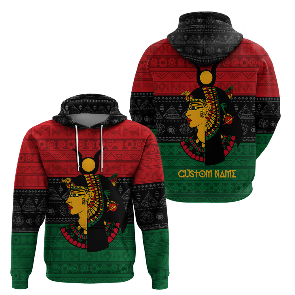 Personalized Queen In Pan-African Colors Zip Hoodie Egyptian Beautiful Goddess - Wonder Print Shop