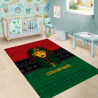 Personalized Pharaoh In Pan-African Colors Area Rug Ancient Egypt - Wonder Print Shop