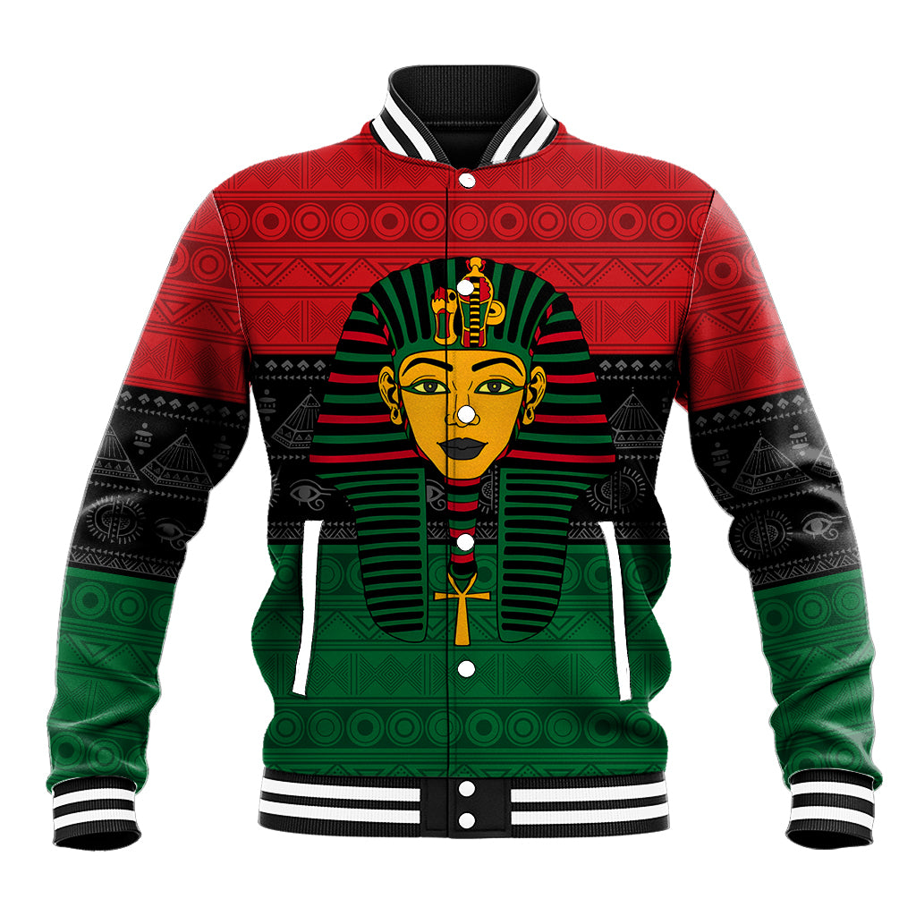 Personalized Pharaoh In Pan-African Colors Baseball Jacket Ancient Egypt - Wonder Print Shop