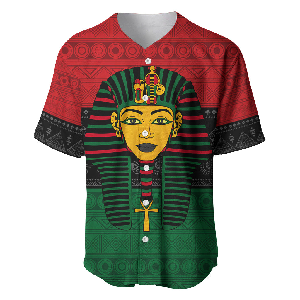 Personalized Pharaoh In Pan-African Colors Baseball Jersey Ancient Egypt - Wonder Print Shop