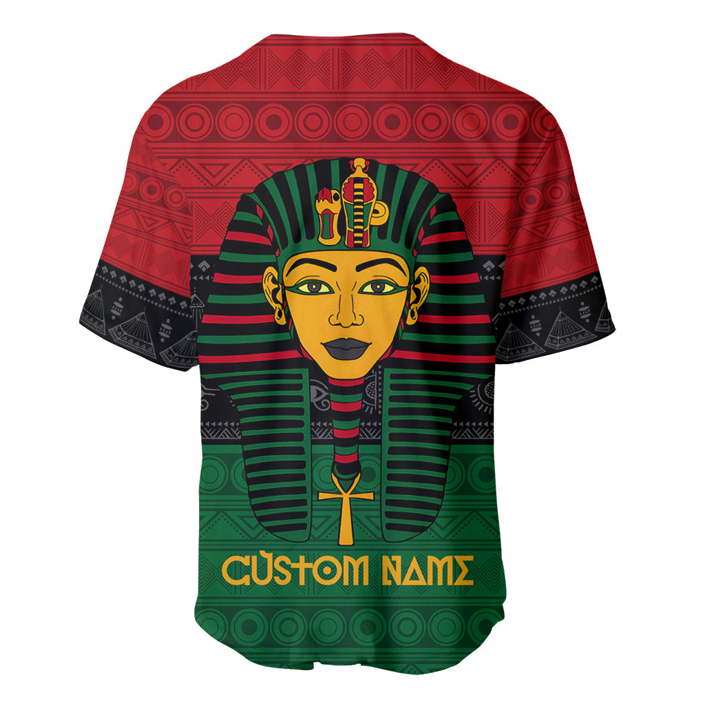 Personalized Pharaoh In Pan-African Colors Baseball Jersey Ancient Egypt - Wonder Print Shop