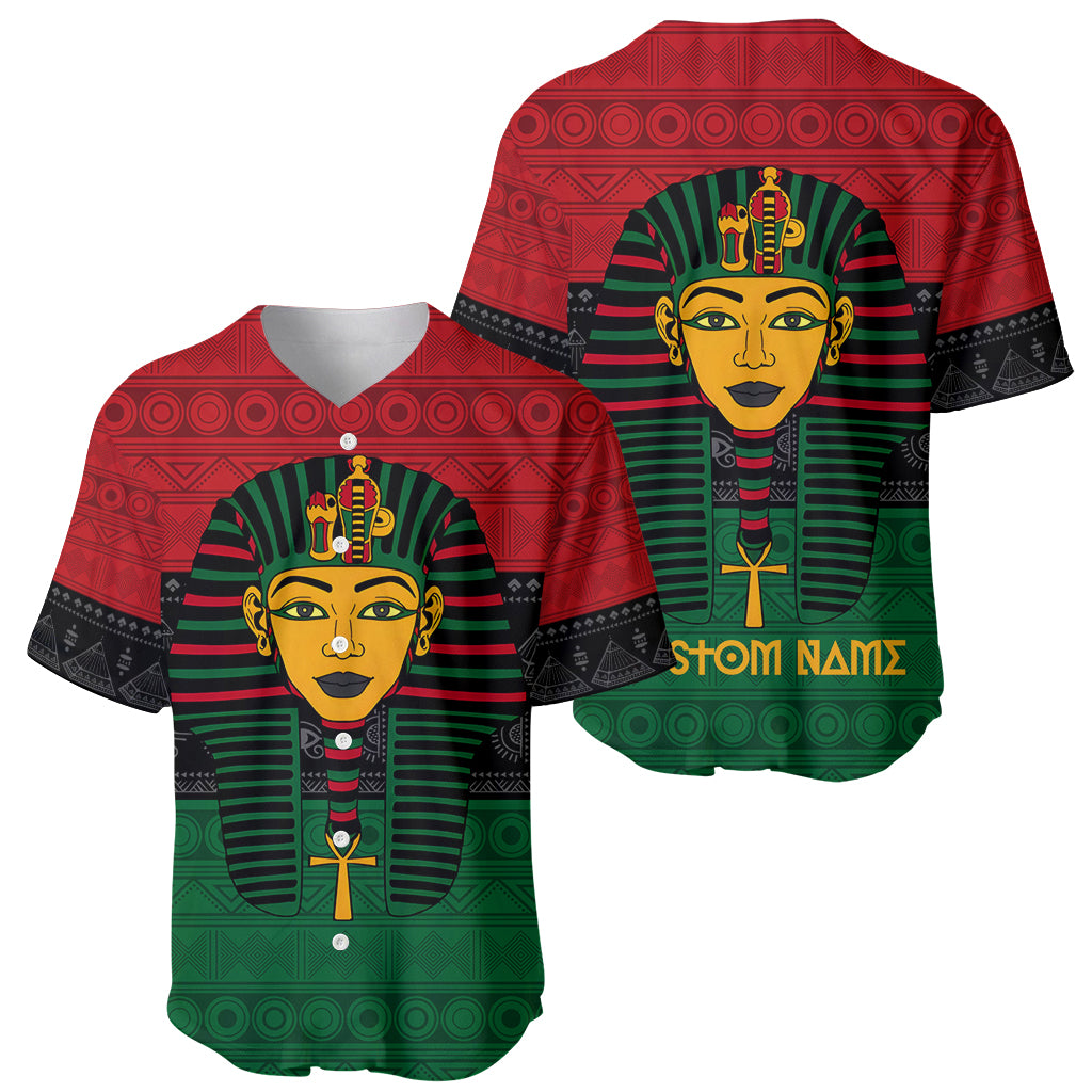 Personalized Pharaoh In Pan-African Colors Baseball Jersey Ancient Egypt - Wonder Print Shop