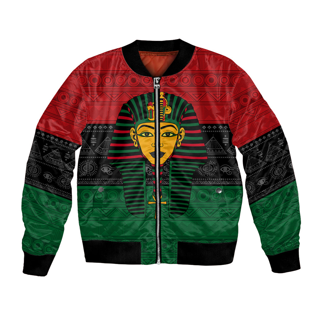 Personalized Pharaoh In Pan-African Colors Bomber Jacket Ancient Egypt - Wonder Print Shop