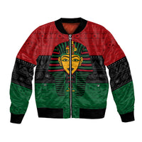 Personalized Pharaoh In Pan-African Colors Bomber Jacket Ancient Egypt - Wonder Print Shop