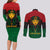 Personalized Pharaoh In Pan-African Colors Couples Matching Long Sleeve Bodycon Dress and Long Sleeve Button Shirt Ancient Egypt