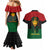 Personalized Pharaoh In Pan-African Colors Couples Matching Mermaid Dress and Hawaiian Shirt Ancient Egypt