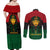 Personalized Pharaoh In Pan-African Colors Couples Matching Off Shoulder Maxi Dress and Long Sleeve Button Shirt Ancient Egypt