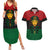 Personalized Pharaoh In Pan-African Colors Couples Matching Summer Maxi Dress and Hawaiian Shirt Ancient Egypt